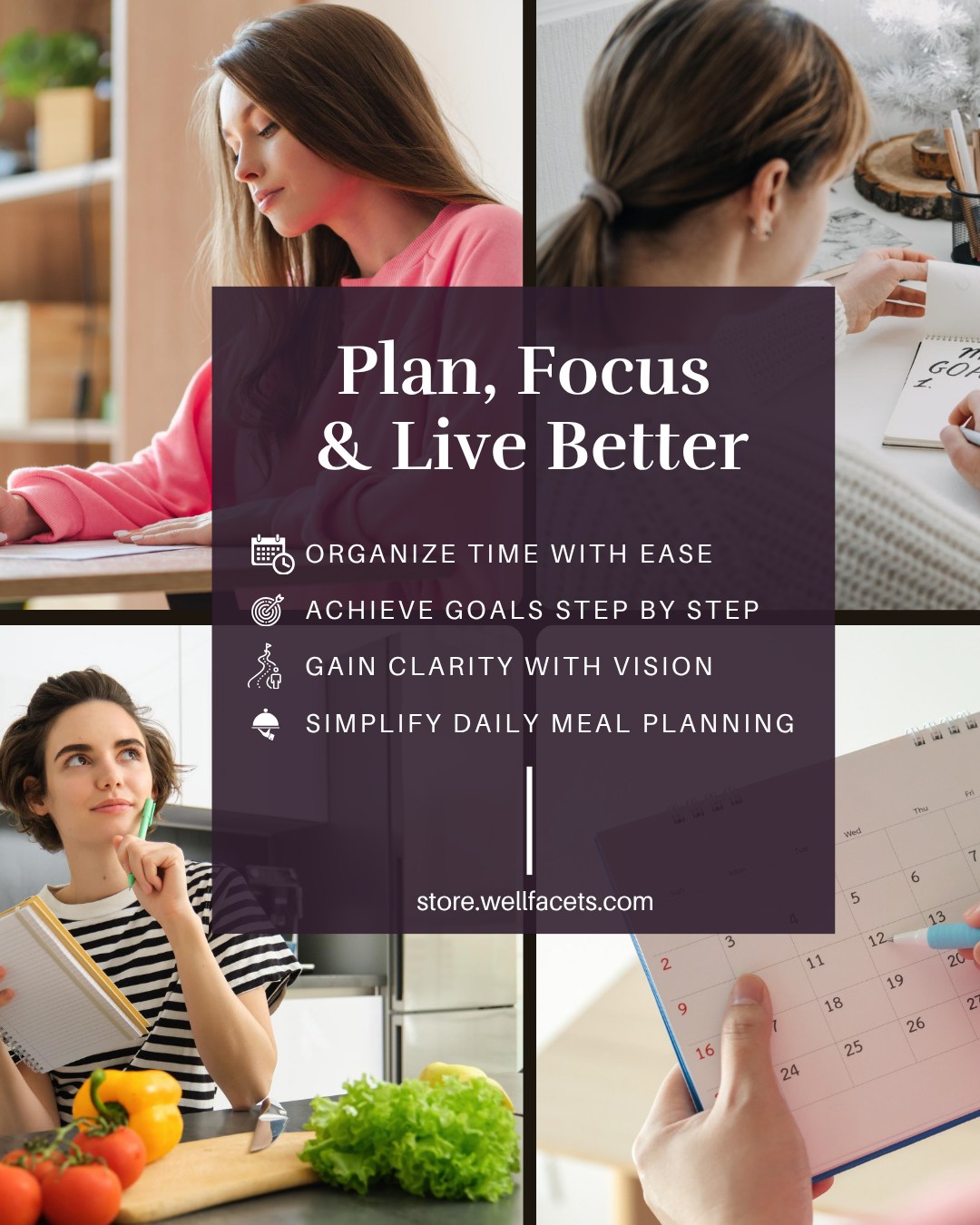 ✨ Plan, Focus & Live Better ✨

🗓️ Organize time with ease
🎯 Achieve goals step by step
🛤️ Gain clarity with vision 🚩
🍴 Simplify daily meal planning
Our planners are made to simplify your routine, boost productivity & keep you inspired.
👉 Link in bio to start today!