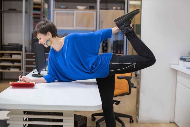 Stretching for desk workers