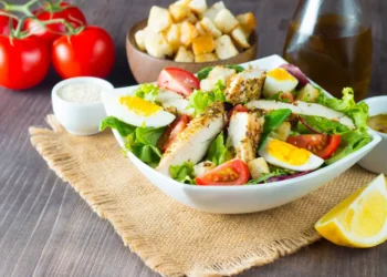 High-protein chicken salads