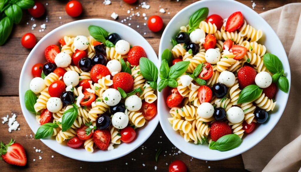 Strawberry Caprese Pasta Salad Image