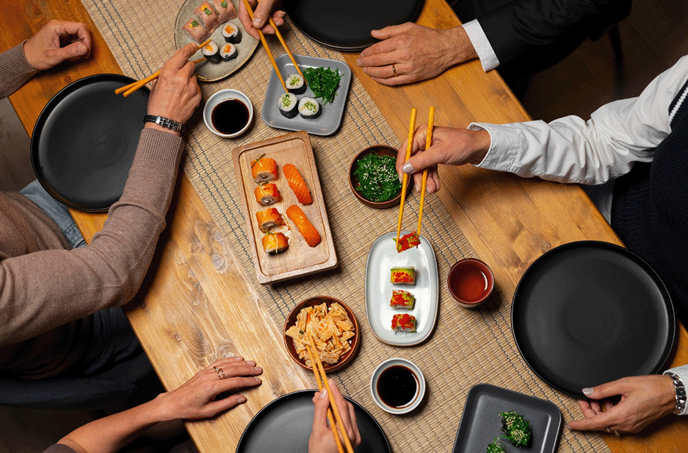 Traditional Japanese meal illustrating Hara Hachi Bu lifestyle